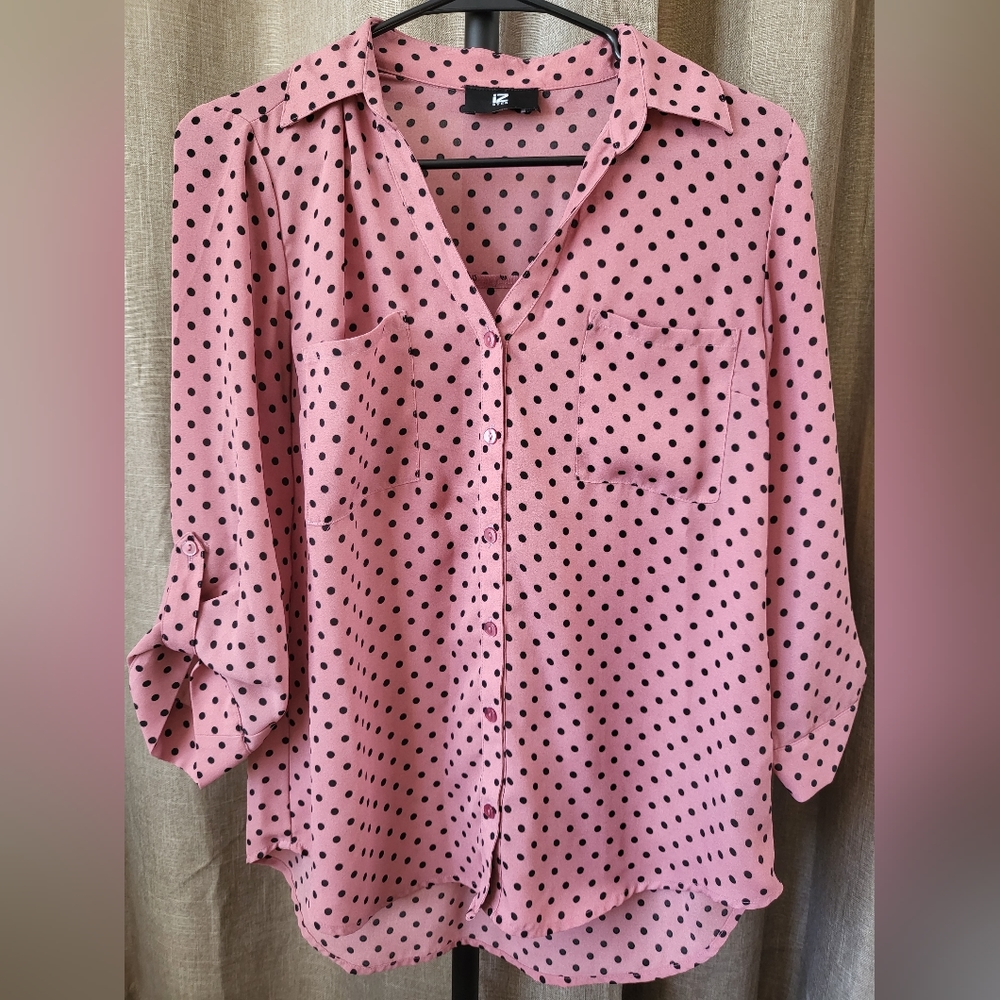 Sz M Button-down Blouse
